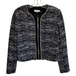 Calvin Klein  Jacket Womens 8 Black White Blazer Full Zip Career Classic Business Photo 0