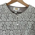 Talbots  Silver Lace Cardigan Blazer Special Occasion Dress Jacket, Size‎ 6 Photo 1