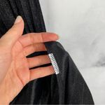 SheIn Glittery Semi Sheer High Neck Sleeveless Pleated Layering Midi Dress Black XS Photo 6