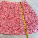 Hollister  Pink White Floral Skater Skirt Mini Size Large Lined Spring Summer Photo 8
