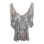 Free People Marney Mini Dress Large Floral Printed Puff Sleeve Western Romantic Photo 4