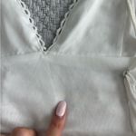 Tie Back White Lace Crop Top Photo 6