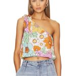 Show Me Your Mumu Heyday One Shoulder Top In Floral Market Retro Small Boho Photo 0