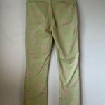 ZARA Bright Green & Pink Floral Cropped Flare Leg High Rise Pants 8 Photo 5