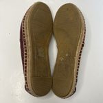 Tory Burch Maroon Leather Espadrilles Perforated Slip On Espadrilles 8.5 M Logo Photo 11