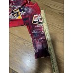 Jess & Jane Shirt Women Size Medium London City Print Cotton Teacher Travel Red Photo 6