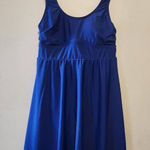 Torrid  Wireless Long Length Scoop Swim Dress Blue 00 M L 10 Photo 0