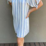 One Clothing Boutique Purchased  Brand Off Shoulder Striped Swing Dress - size L Photo 1