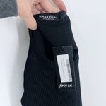 Nasty Gal NWT  Cropped Ribbed Black Open Back Top Size 6 Photo 2