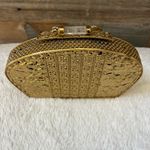 Ramla La Perle Mother of Pearl Brass Gold Clutch with Chain New! Photo 4