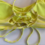 Aerie Yellow White Striped Strappy Back Bikini Top Size XS Photo 7