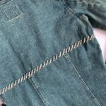 Blanc Noir Vintage Kharma dirt washed suede whipstitch bell sleeve denim jacket Photo 10