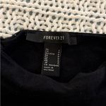 Forever 21  Black Preppy Cinched Sides Mock Neck Work Top Size Small Photo 2