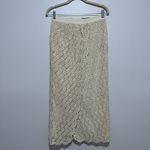 Isabel Marant  Evelina Faux Wrap Cotton Guipure Lace Midi Skirt in‎ Ecru Photo 3