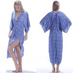 Walker & Wade Hand Beaded Mallorca Kaftan in Royal Blue Size XS Photo 2