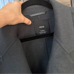 Mango wool coat oversized charcoal long handmade lapel vneck collar pockets Photo 2