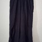 Babaton The Group Navy Linen Blend Wide Leg Pant Elastic Waist Pocket Size XS Photo 0