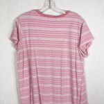 Oscar de la Renta  XL Nightgown Shift Pink Stripe Cotton Stretch Short Sleeve 233 Photo 5