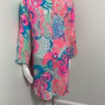 Lilly Pulitzer  Emerald Beach Cover-up Tunic Dress Pink I’m So Jelly Small Photo 9