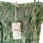 Love The Label Karina Mini Dress NWT Paisley Pleated Anthropologie Sundress Green Photo 10