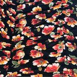 Siren Lily  Black Dress with Red and Yellow Floral Pattern Photo 3