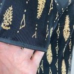 Virgo Dress 8 Maxi Black Beige Ribbed Slinky Scoop Neck Shoulder Pads Vintage Photo 10