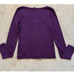 American Giant Women's Luxe Rib Square Neck Cardigan Purple Photo 3