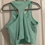 Lululemon Ebb to Street Cropped Ribbed Tank Top Mint Green Athleisure Size 12 Photo 3
