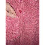 Norm Thompson Linen Blend Red Short Sleeve Polo Knit Sweater Size Medium Photo 2