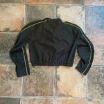 QED London Black Wind Breaker Jacket with Neon Green Piping Sz M Size M Photo 6