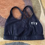Lululemon x Fly Wheel Logo Energy Bra Black Metallic Sports Bra Size 4 Photo 0