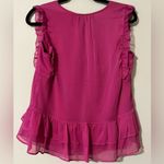 Kaari Blue  size small women's pink ruffle tank sleeveless lined layered workwear Photo 8