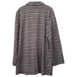 Sanctuary Long Houndstooth Plaid City Coat Duster Blazer Blue And Cream Size L Photo 1