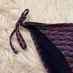 Xhilaration Tie Side Bikini Bottoms Navy Blue Geometric Photo 2