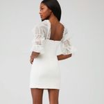 Amanda Uprichard  White Tia Organza Sleeve Mini Dress size medium bridal wedding Photo 9