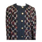 Vintage Tulay Knit Cardigan Coat Jacket Black Red Gold Button Front Long Sweater Size undefined Photo 2