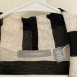 Ny Collection NWOT  women’s‎ black white lace striped ruched open cardigan large Photo 4
