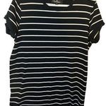 Lulus Womens Black White Striped T Photo 0
