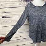 Athleta Navy Striped Breezy Split Back Athletic Top Photo 5