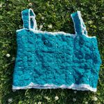 Handmade VTG Home Made Crochet Top Photo 1