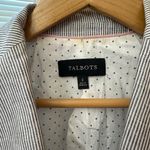 Talbots Blue and White Blazer with Notched Lapel and Modern Cut Photo 2