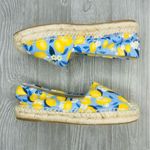 Ann Taylor  Lemon Linen Blend Espadrilles shoes jute detail size 7 flats tropical Photo 14