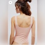 Free People Romance In Rome Polka Dot Bodysuit Peach Combo XS Photo 2
