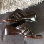 Aerosoles  Brown Leather Mules Size 8.5W Photo 4