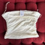 Free People NWT  Cream Ruched Boulevard Tube Top Size XL Photo 4