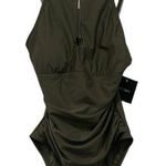 Ellen Tracy New olive green  one piece swimsuit Photo 0