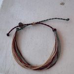 Pura Vida Earth Tones and Silver Bracelet Trio Brown Photo 1
