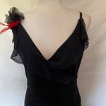 Alfred Angelo Vtg Y2K Asymmetric Hem Dress Sz 8 Ruffle Whimsigoth Floral HoCo Photo 1