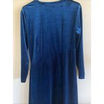 YOUGA Blue Velvet Velour Vneck Faux Wrap Top Handmade Custom Dress *Measurements Size undefined Photo 6