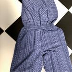 prAna Bijou Periwinkle Jumpsuit Halter Sleeveless Purple-Blue Blouson AOP sz S Photo 4